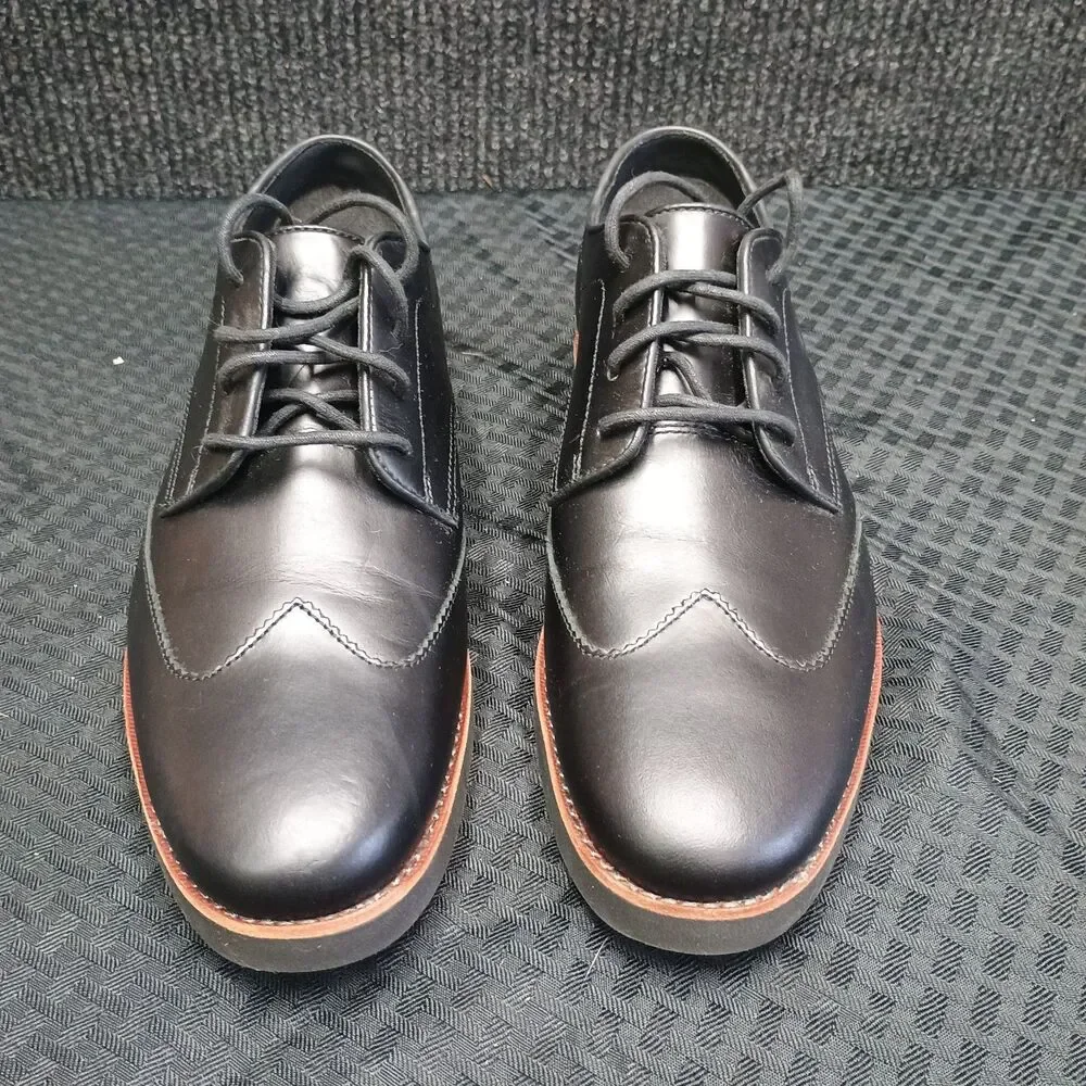 Black Timberland wingtip Oxford sensorflex Size 9 # A16T7 Leather uppers